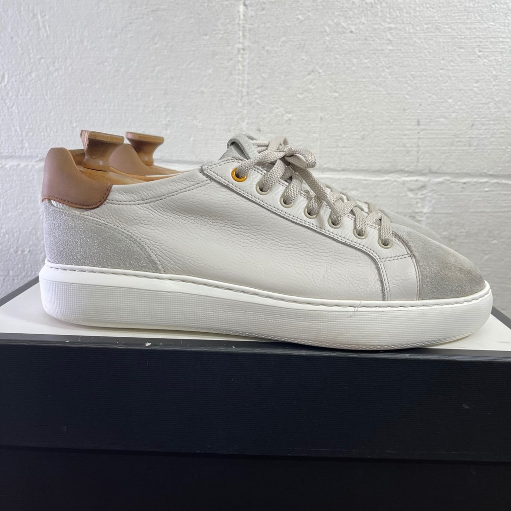 Samuel Hubbard M1650-109 Gray White Leather Casual Sneakers Men's 9.5 US
